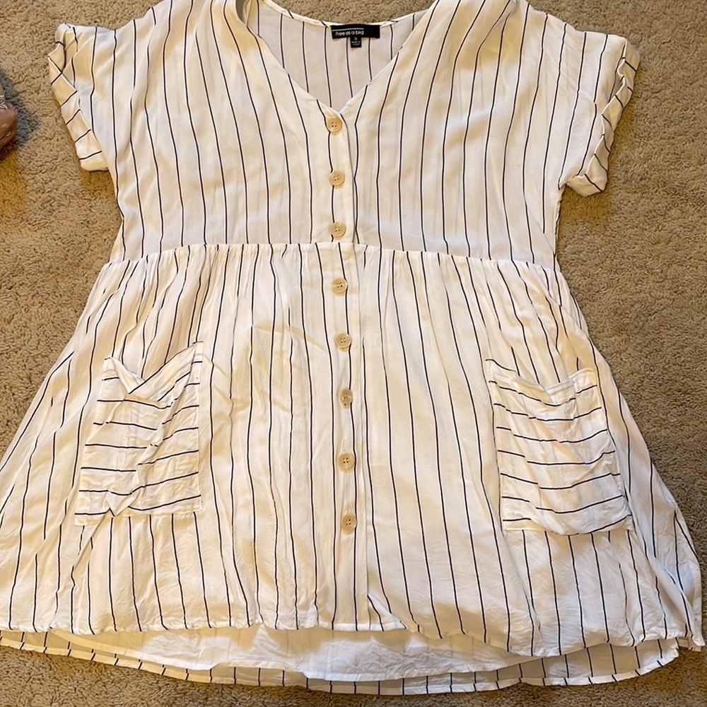 Black and White Striped Dress: Size Small